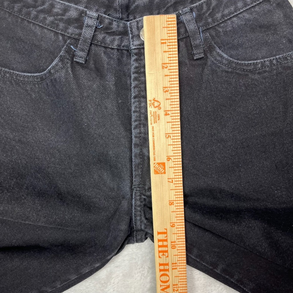 Fine Flare Jeans Women's 7/8 Black Denim Pockets Mid Rise Zip Fly Y2K - 26x28.5 - Picture 4 of 11